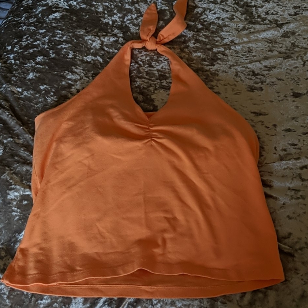 Orange Halter Top